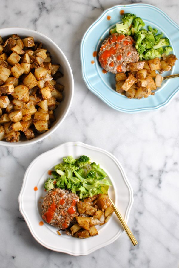 Onion Soup Roasted Potatoes Plates