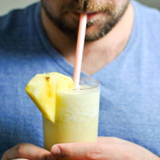 theese Broiled Pineapple Piña Coladas are the sweetest summer drink you