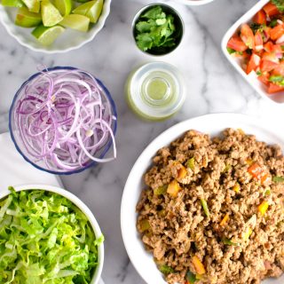 Look at this spread! the ultimate DIY taco bar - easily whole30 adaptable and SUPER delish. yessss! | thepikeplacekitchen.com