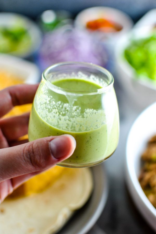 Cool Cucumber Cilantro Sauce for a taco bar! | thepikeplacekitchen.com