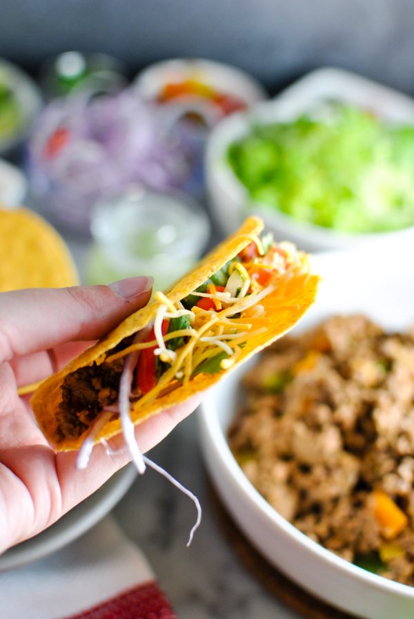 a homemade DIY taco bar! Let everyone make their taco how they want it! | thepikeplacekitchen.com