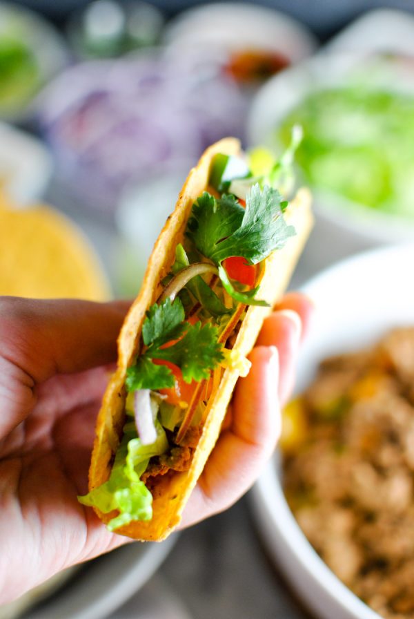 a homemade DIY taco bar! Let everyone make their taco how they want it! | thepikeplacekitchen.com