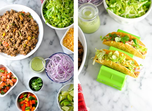 Look at this spread! the ultimate DIY taco bar - easily whole30 adaptable and SUPER delish. yessss! P.S. how cute is my taco truck!? | thepikeplacekitchen.com