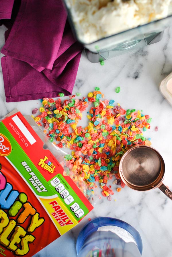 Fruity Pebbles Boozy Milkshake - run now, pizza later